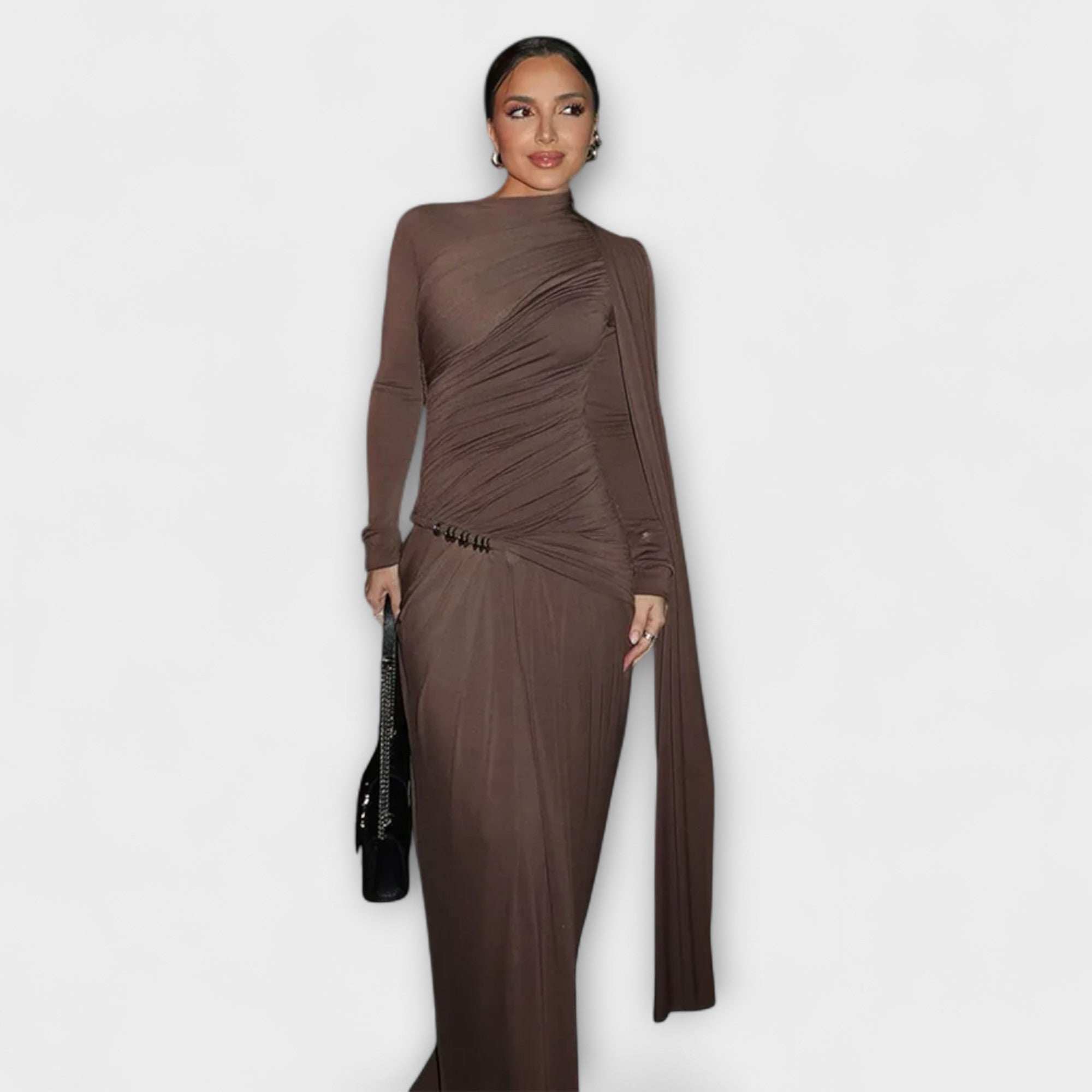 Long dress with turtleneck