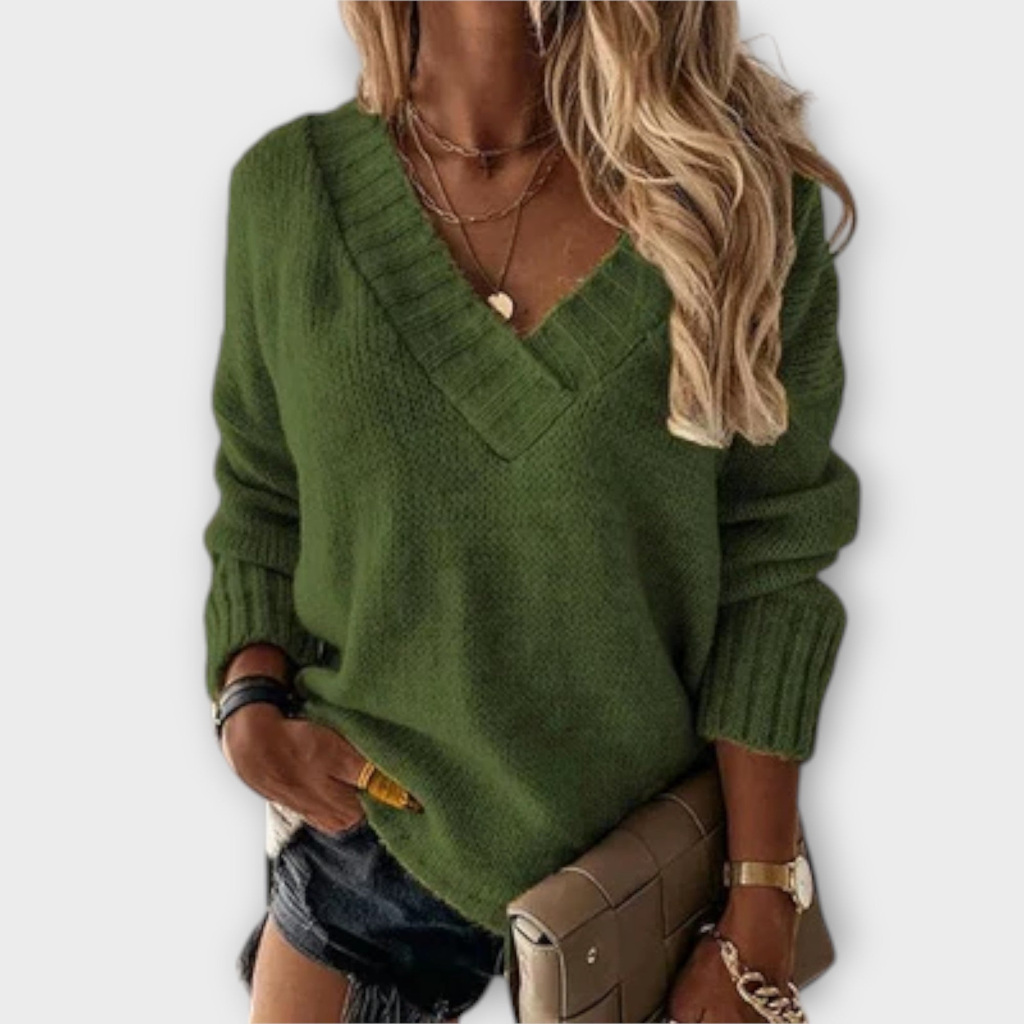 Jane - Knusse V-hals pullover