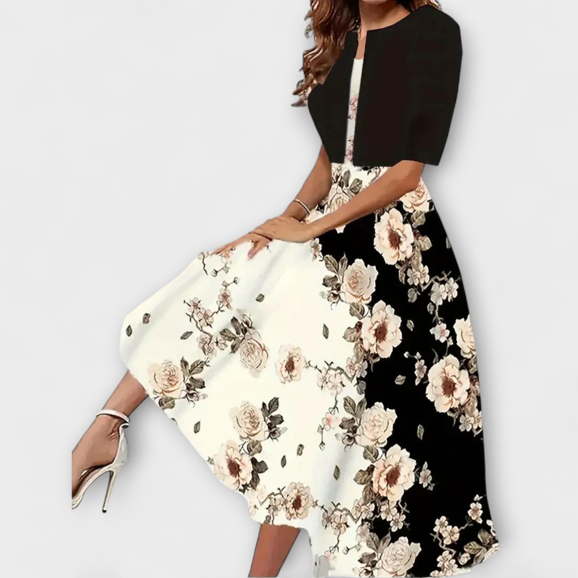 Dames midi-jurk met blazer