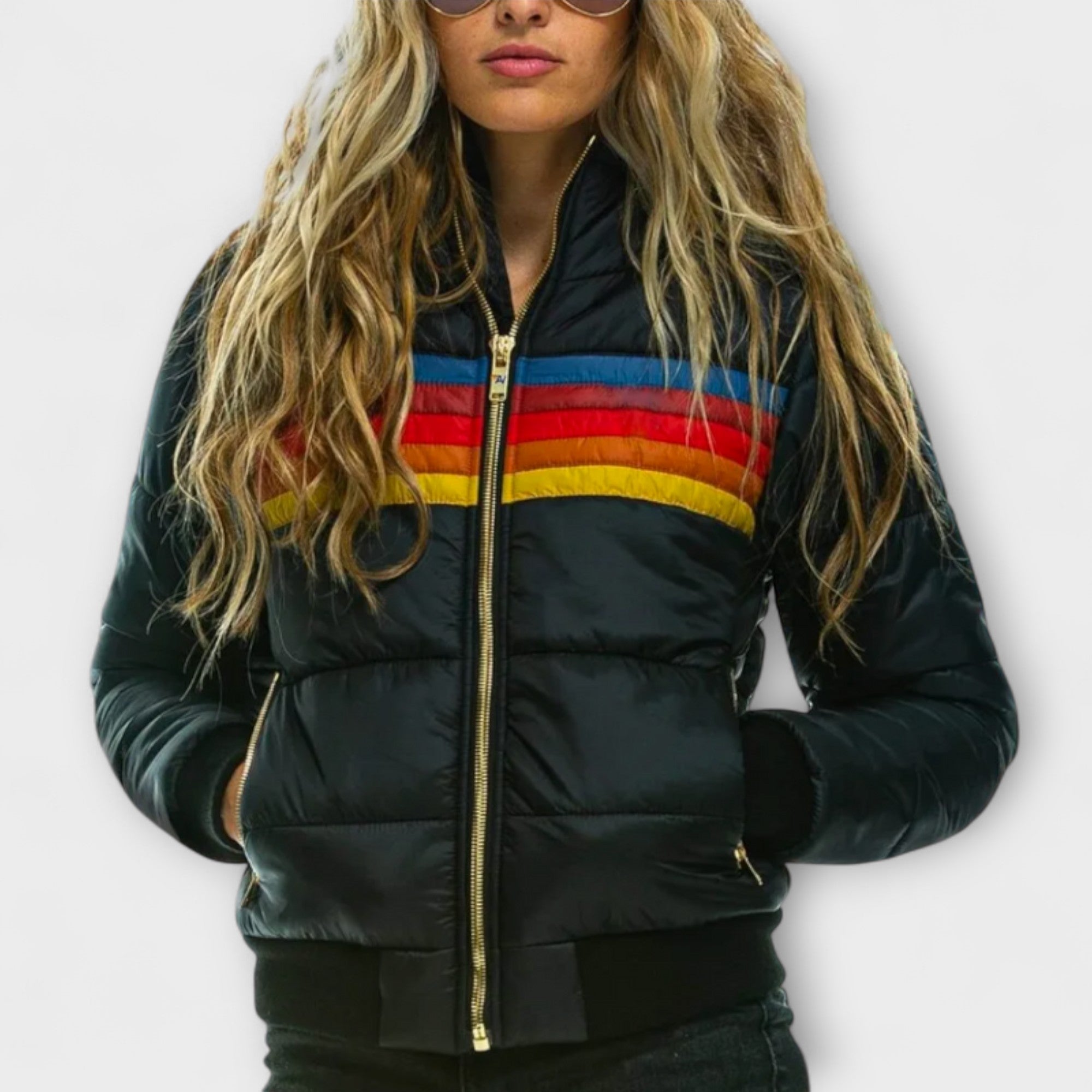 Roswitha - Dames Retro Parka met capuchon van imitatiebont