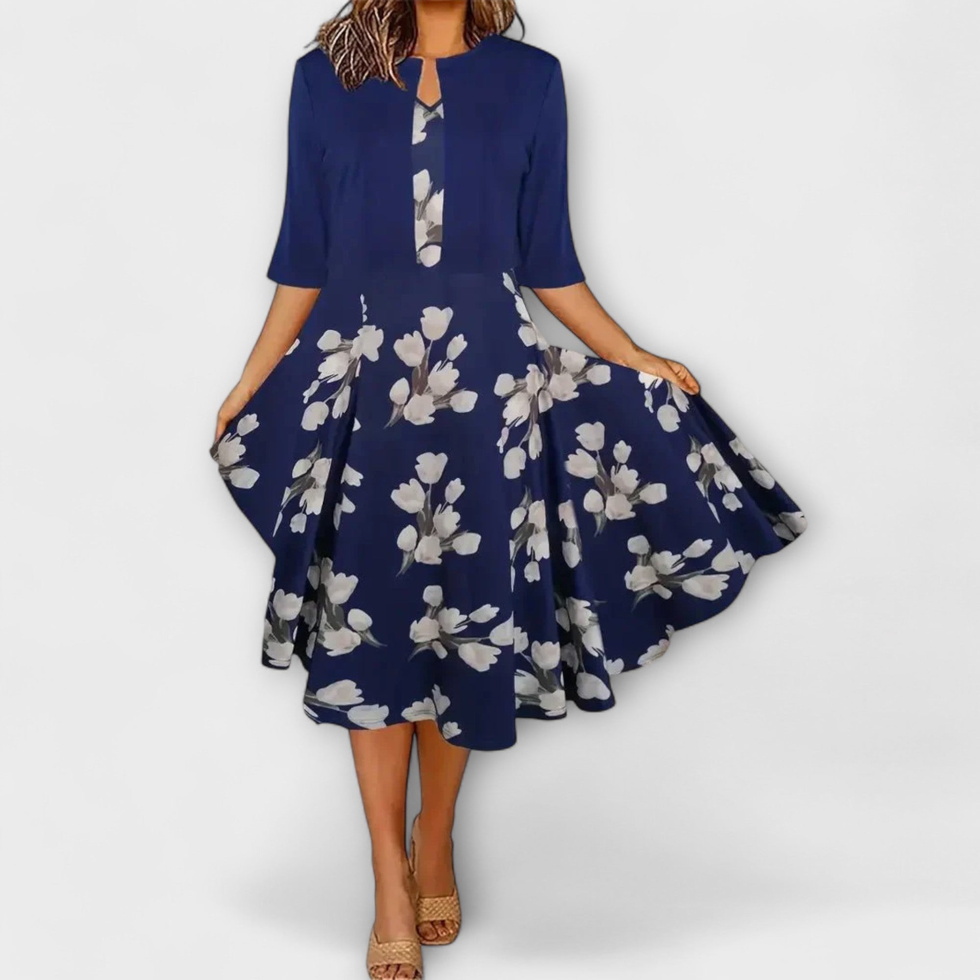 Dames midi-jurk met blazer