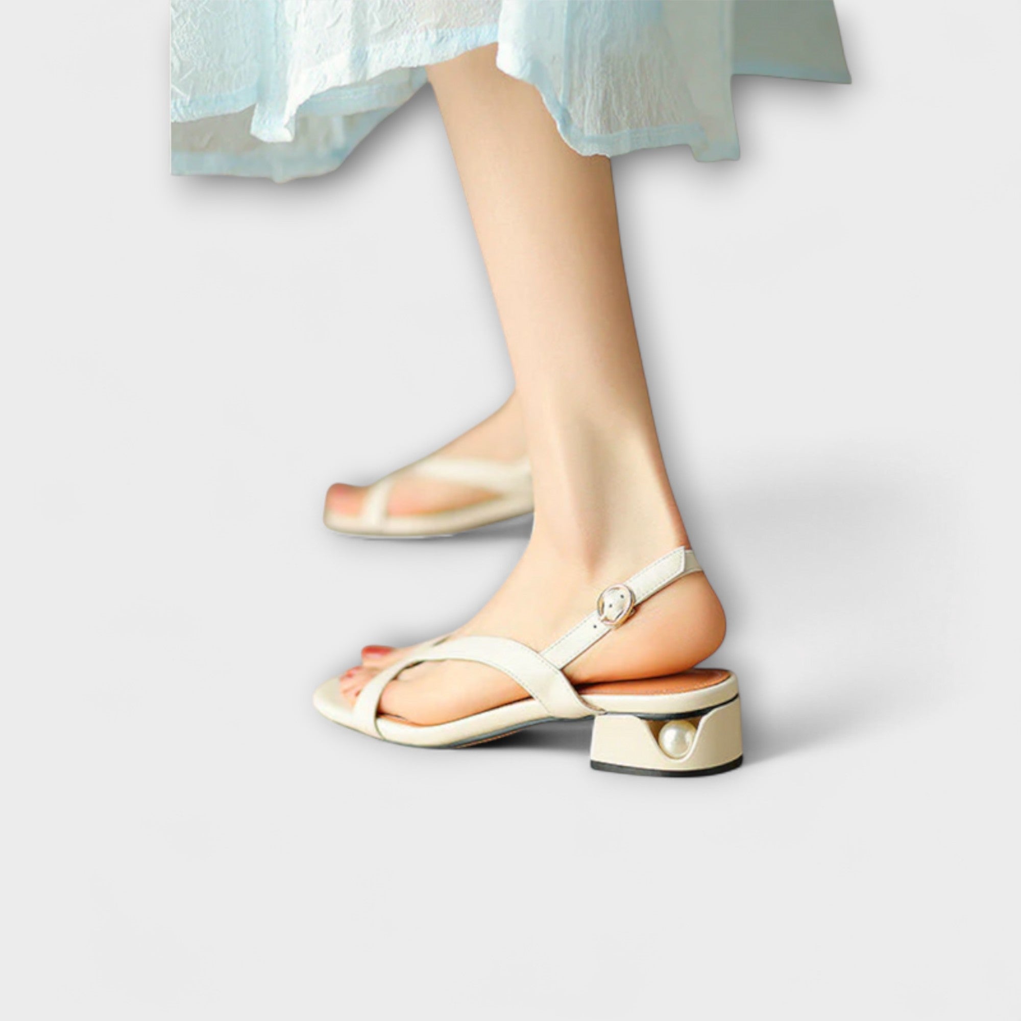 Evelyn - Elegante Platte Sandalen Minna met Geraffineerde Afwerking