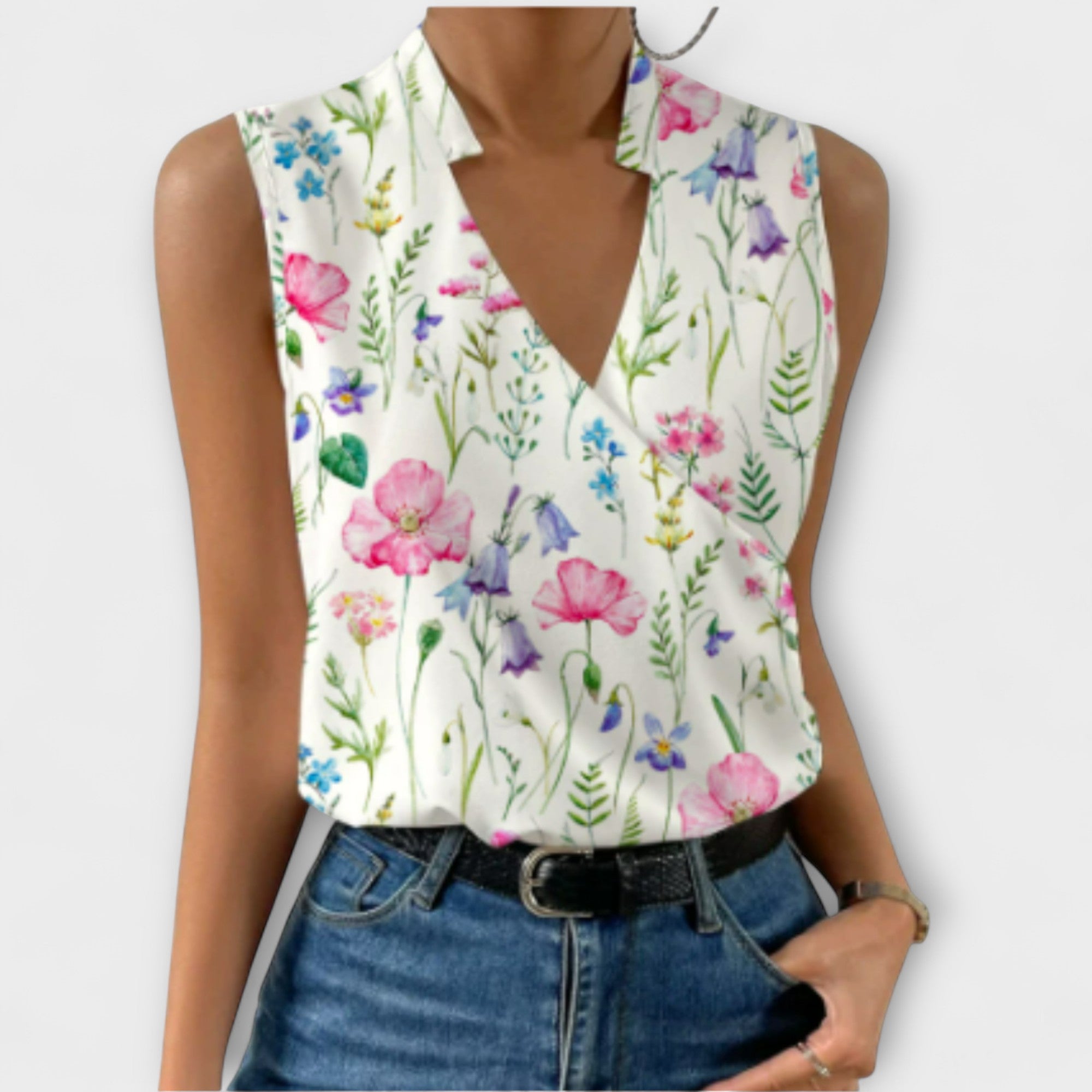 Sabrine - Zomerse top met V-hals