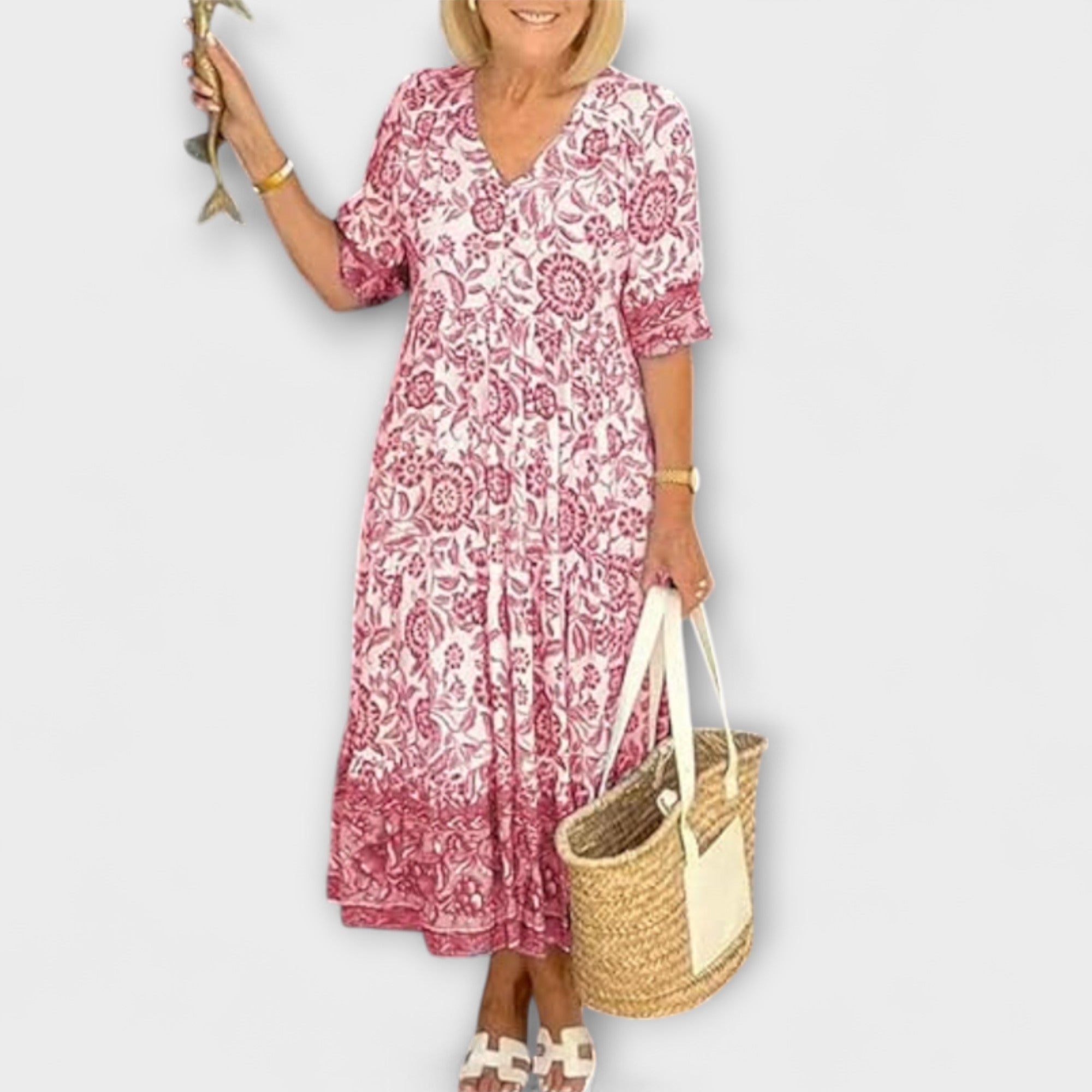 Caitlin - Gracious Floral Dress with an airy design
