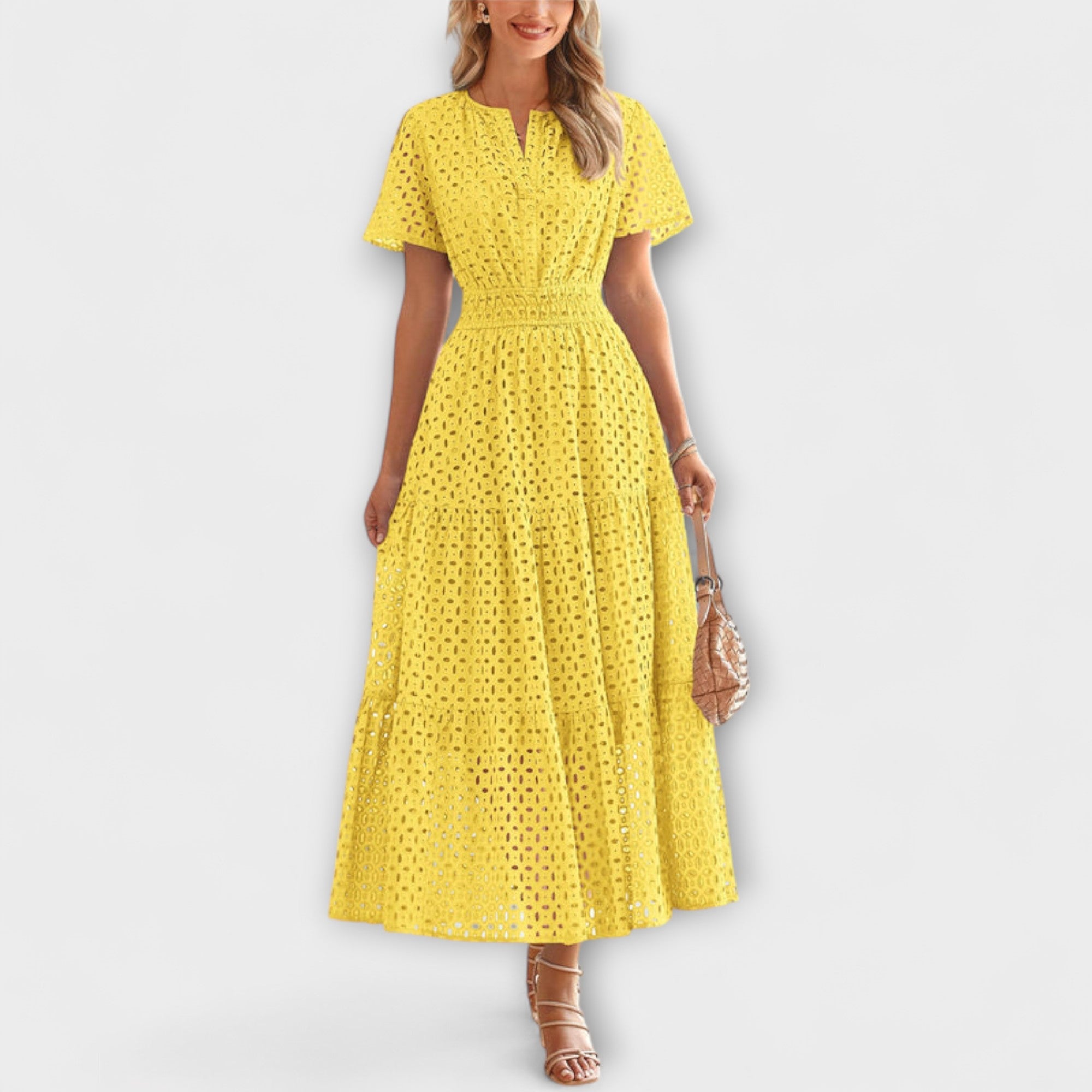 Linette - Elegante kanten zomerjurk