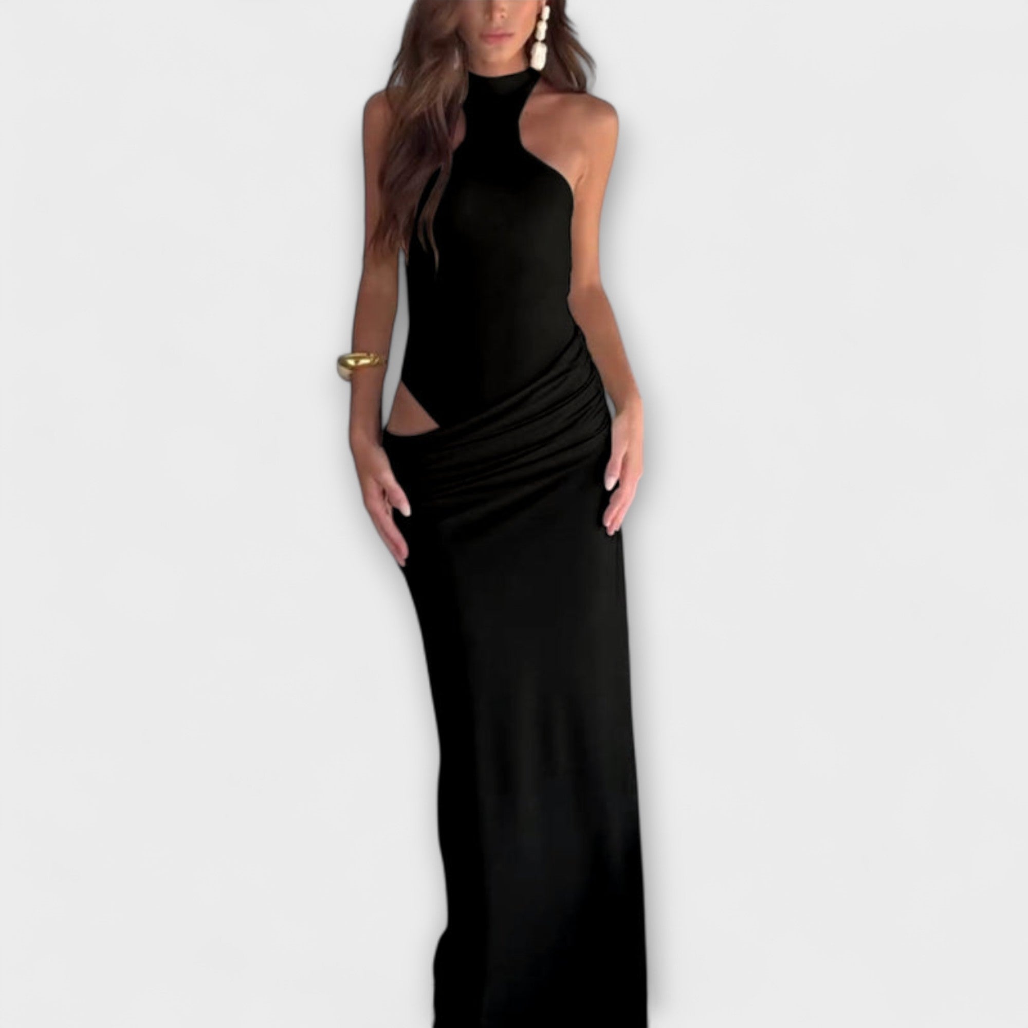 Minna - Verleidelijke mouwloze jurk met cut-outs