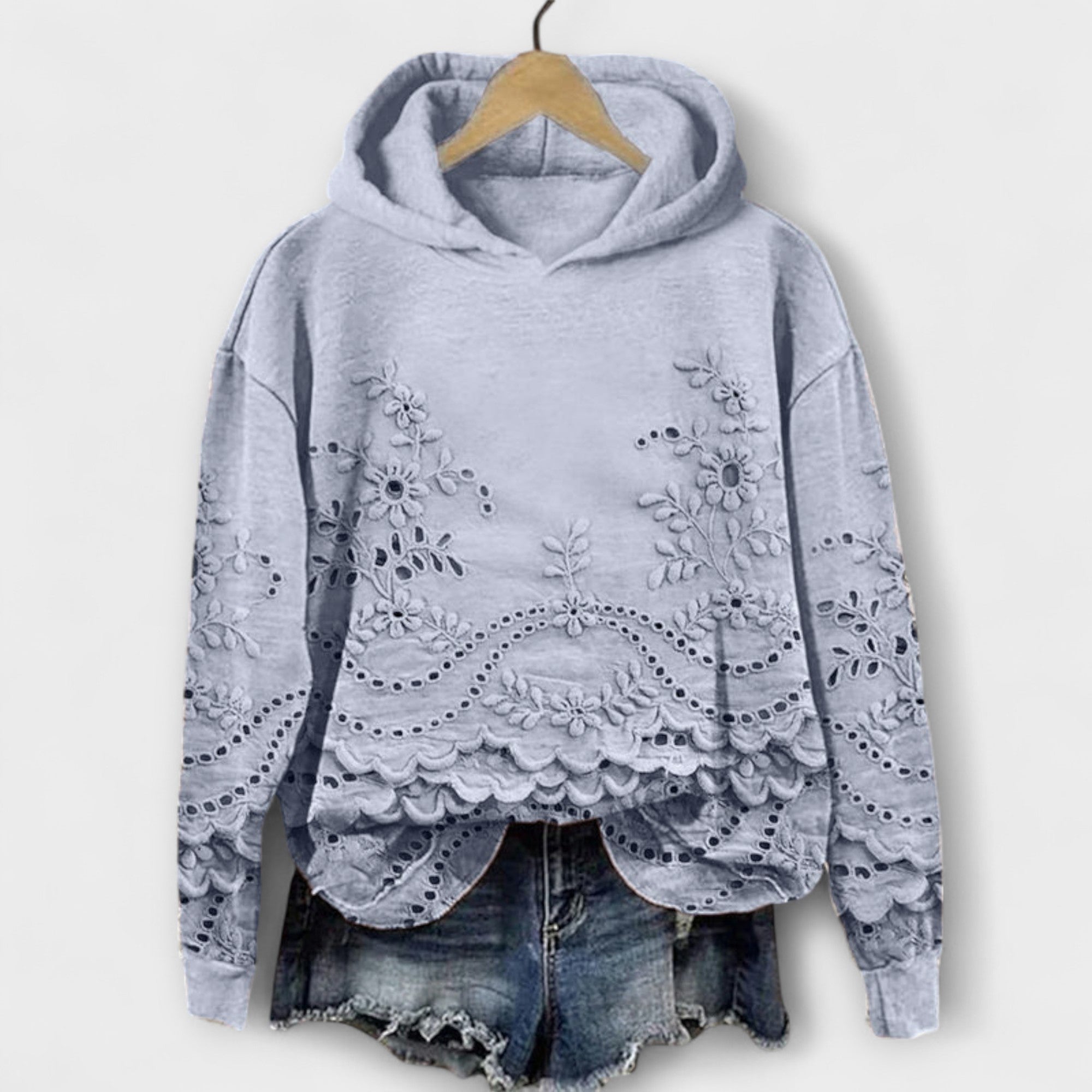Grace – Vintage hoodie met bloemenprint