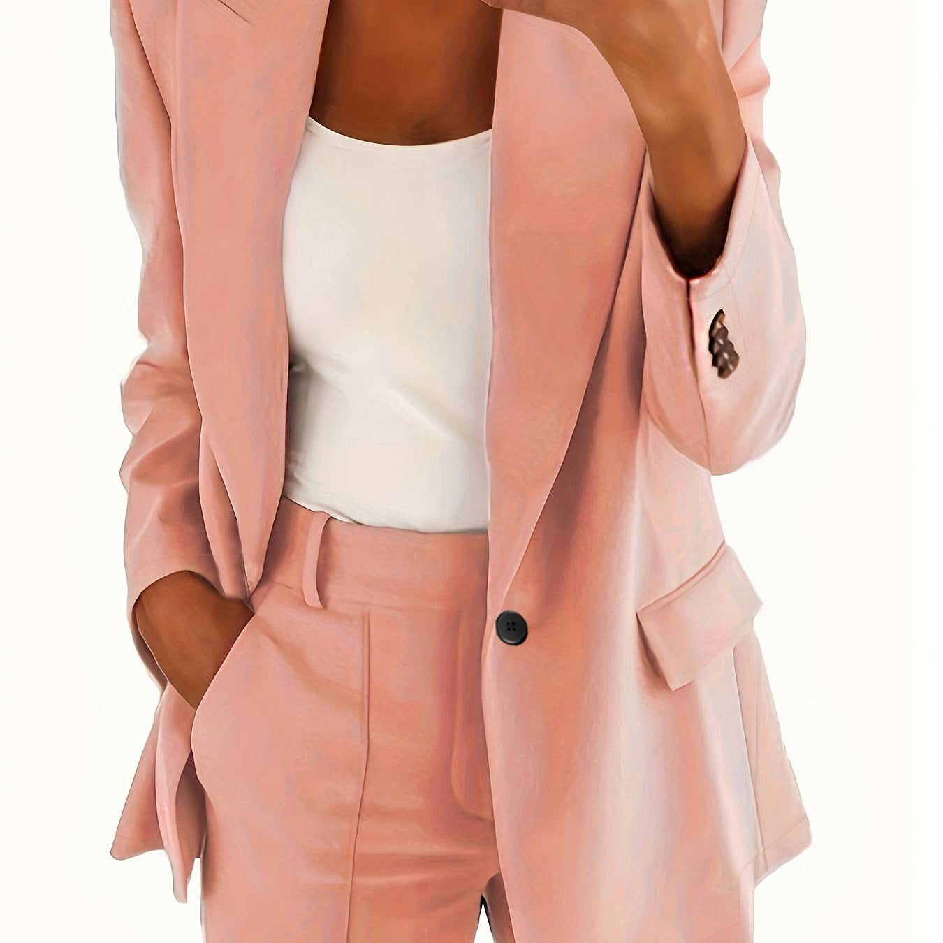 Schwarzes elegantes 2-teiliges Blazer-Set