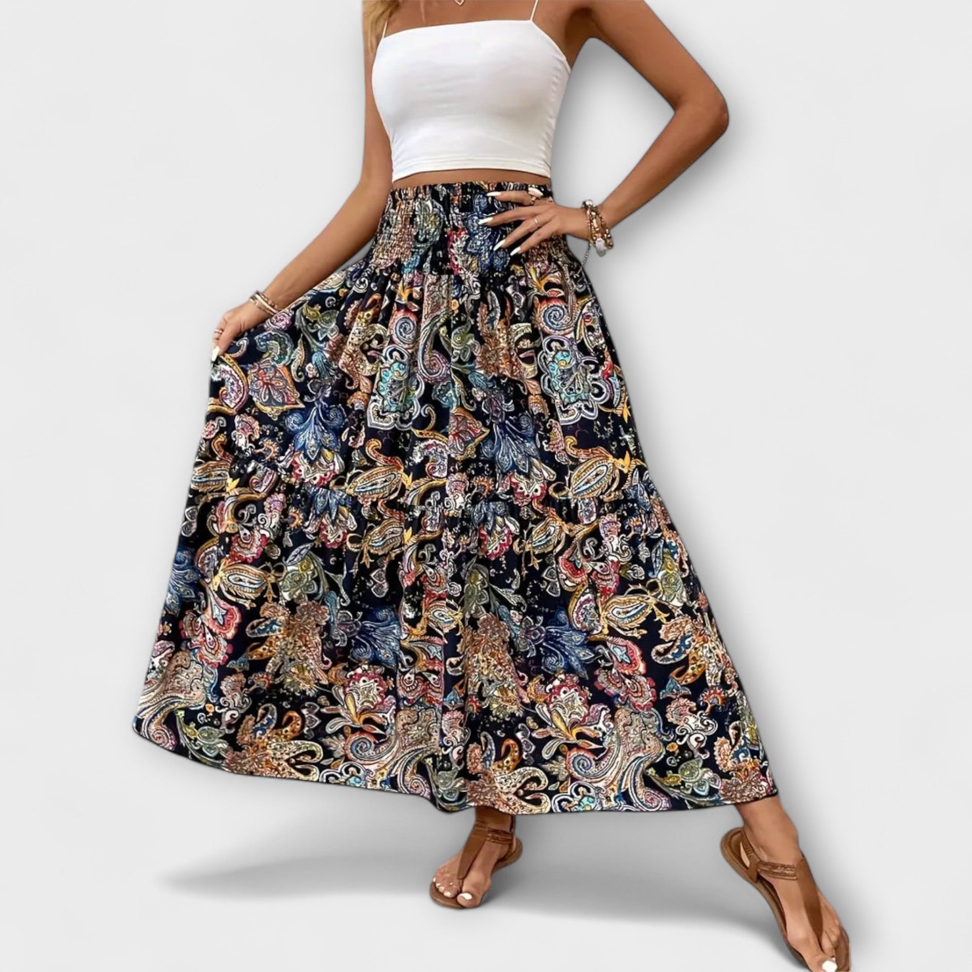 Flowy rok met patroon