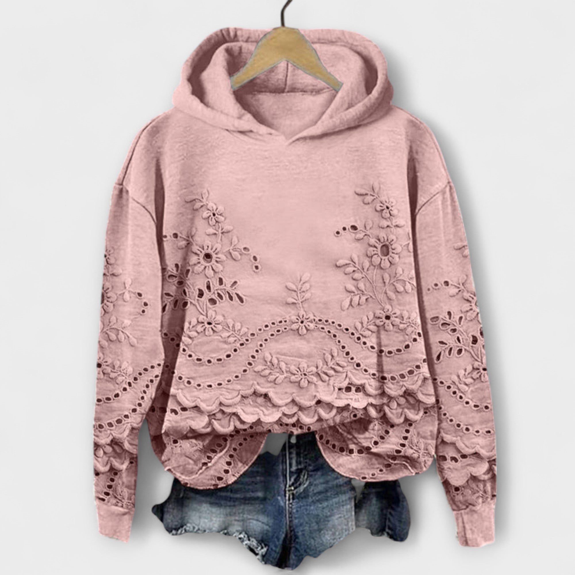 Grace – Vintage hoodie met bloemenprint