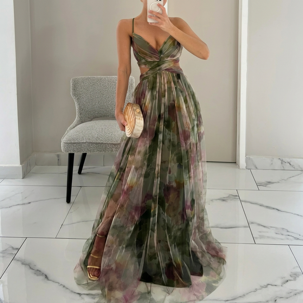 Margarida - Maxi-jurk met bloemenprint