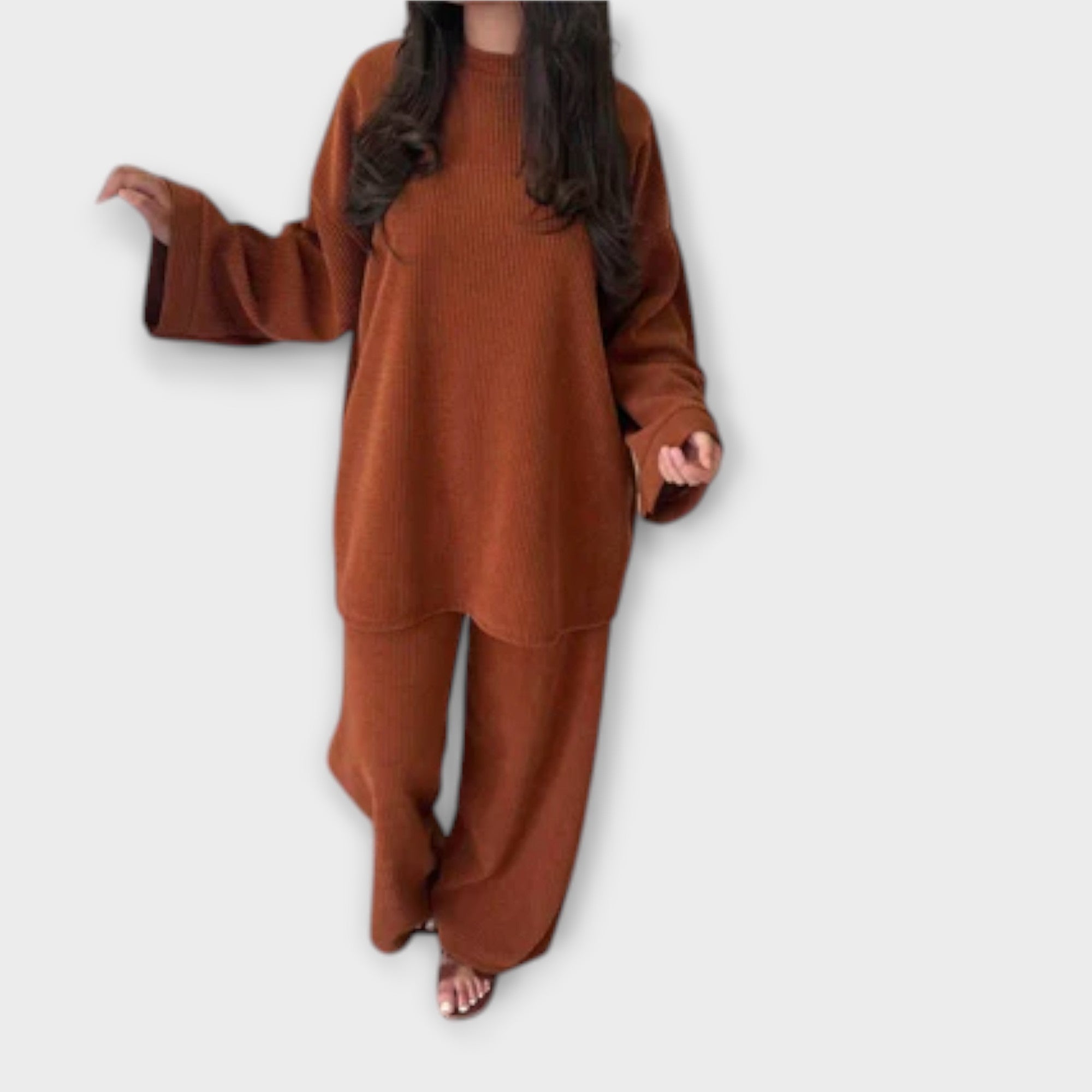 Ingrid - Oversized pasvorm - Geribbelde stijl