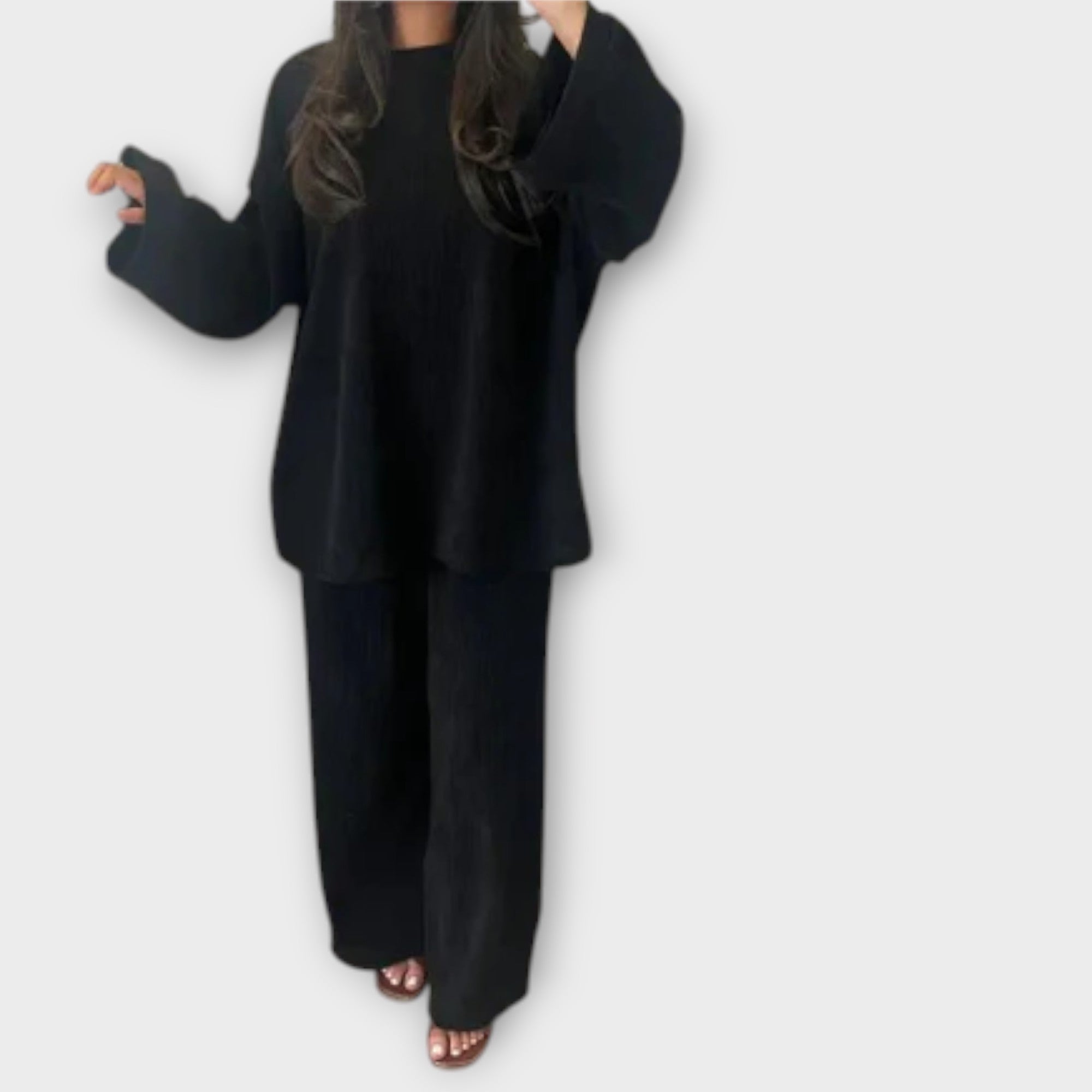 Ingrid - Oversized pasvorm - Geribbelde stijl