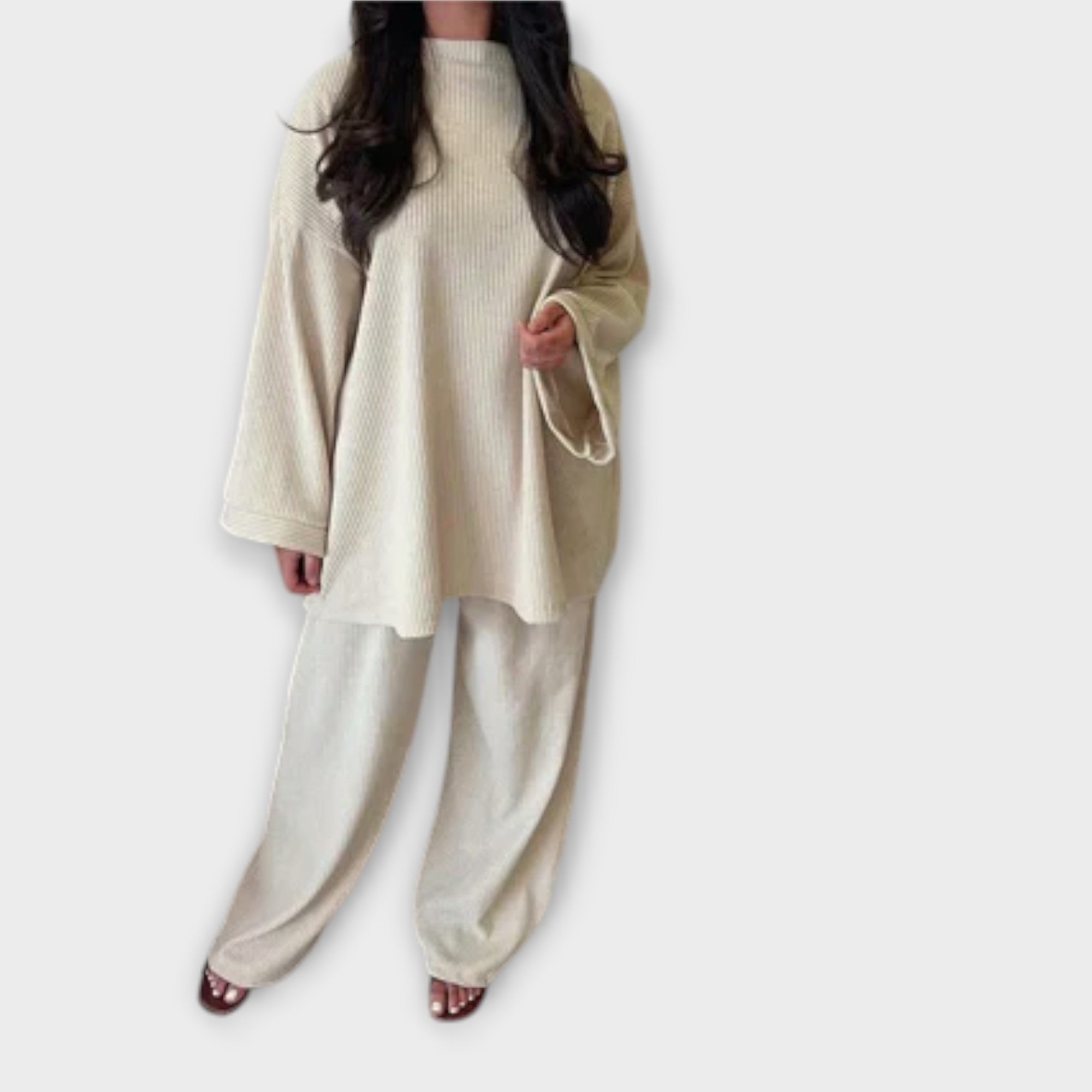 Ingrid - Oversized pasvorm - Geribbelde stijl