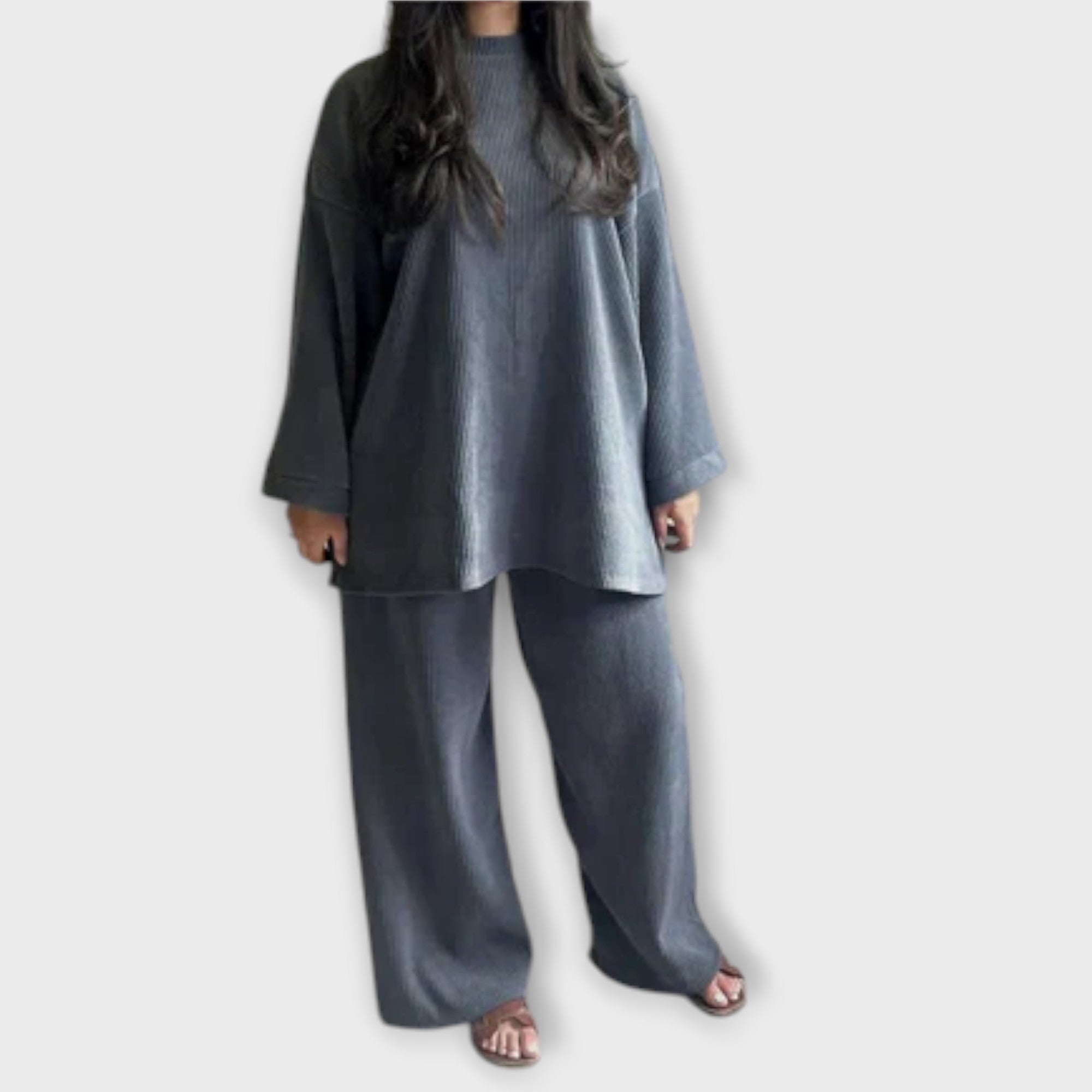 Ingrid - Oversized pasvorm - Geribbelde stijl