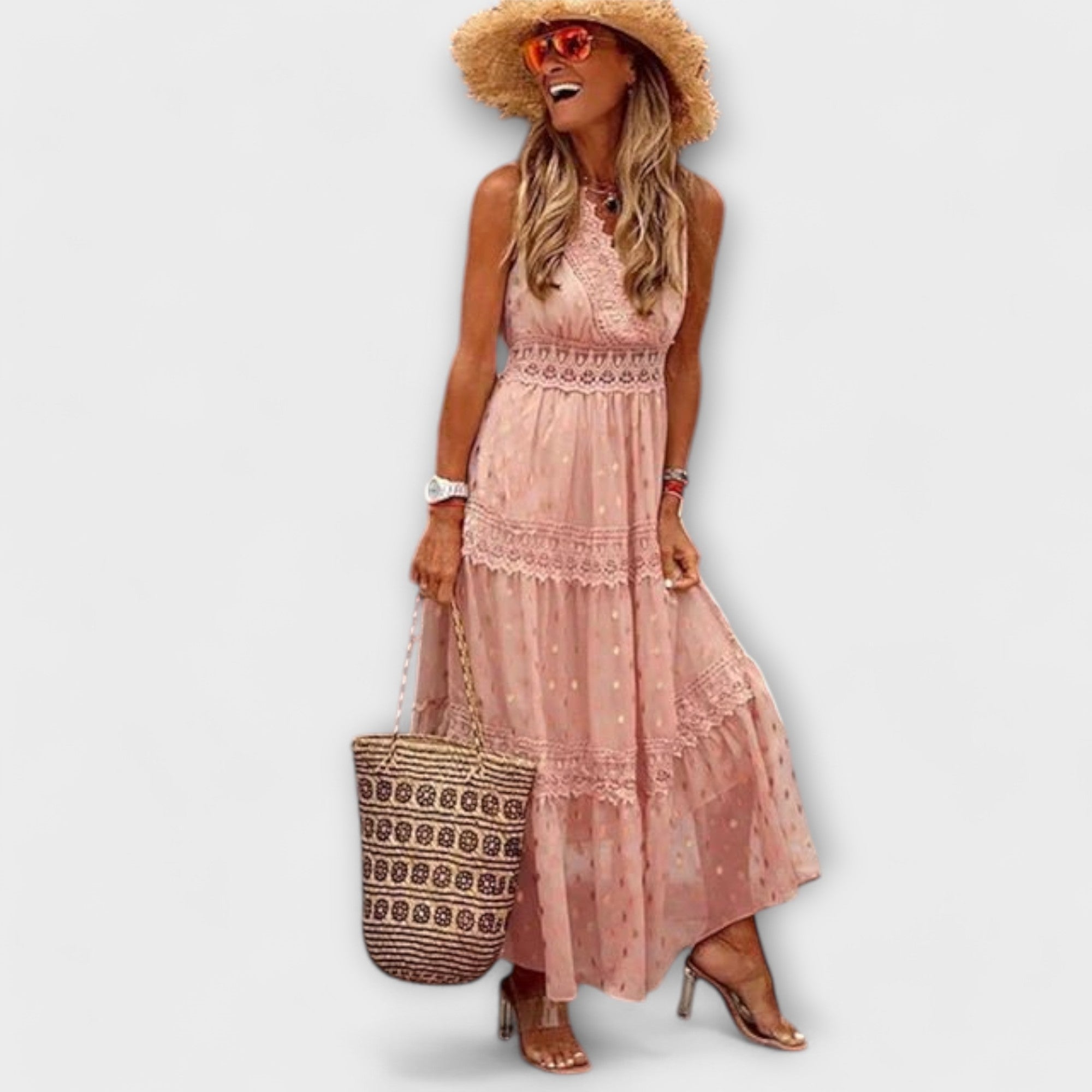 Lola - Maxi-jurk met boho-kant