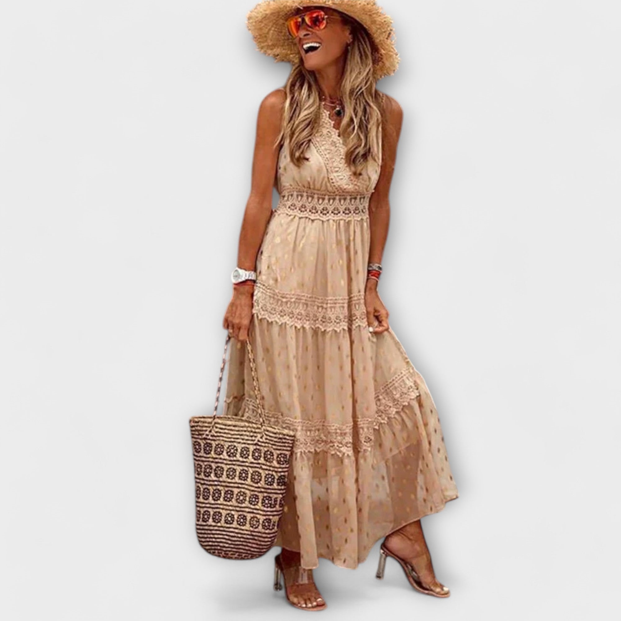 Lola - Maxi-jurk met boho-kant