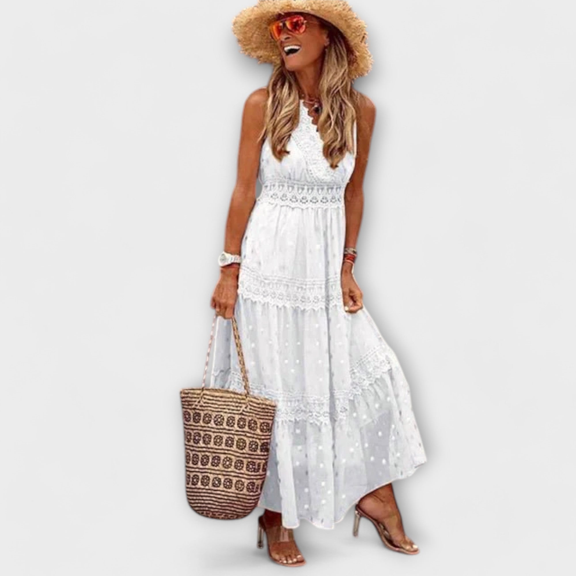 Lola - Maxi-jurk met boho-kant