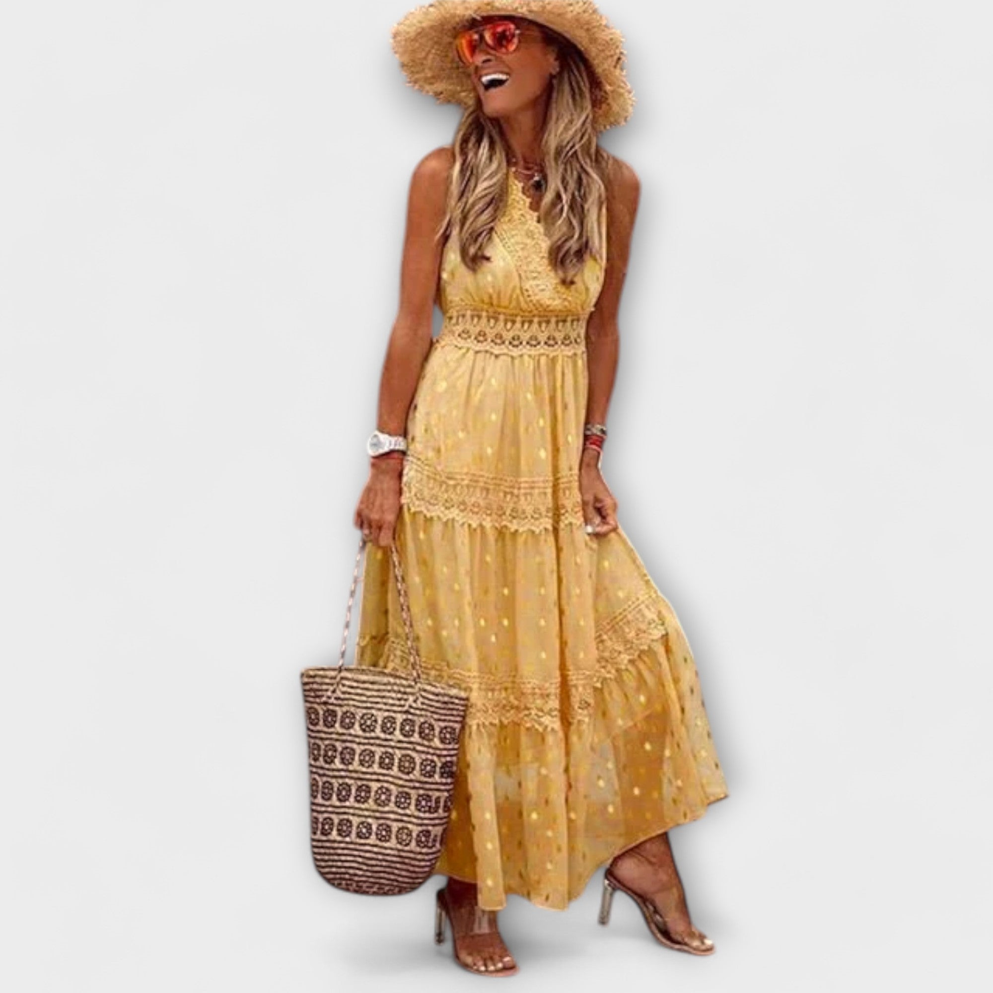 Lola - Maxi-jurk met boho-kant
