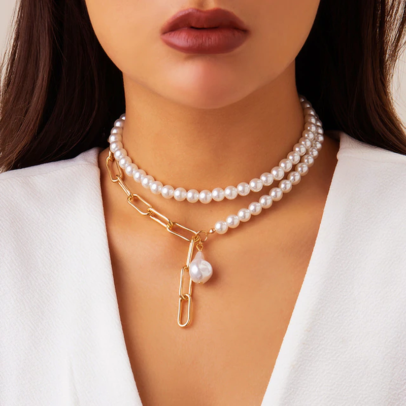 Vintage meerlaagse parelketting